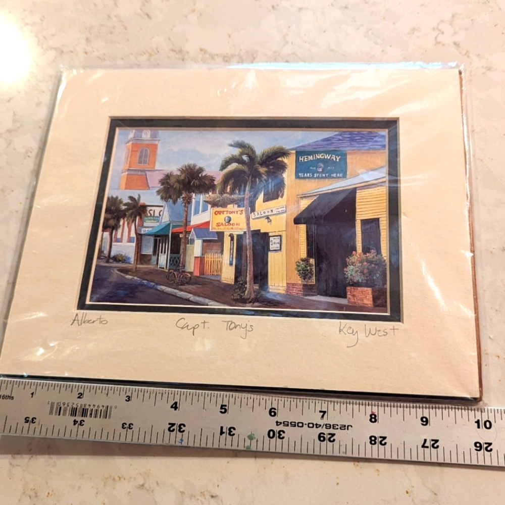 Captain Tony's print/mat is signed
